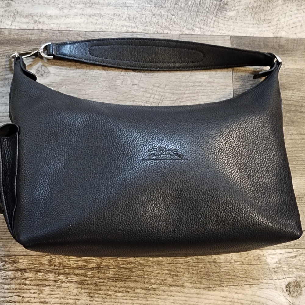 Longchamp Pebbled Leather Shoulder Bag